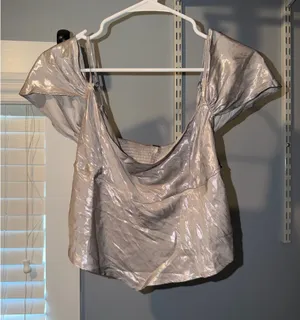 Free People Cowl Neck Crop Top thumbnail 1