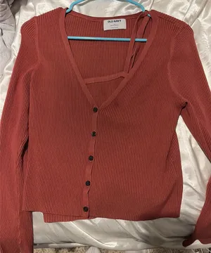 Old Navy Red Sweater Top Knit thumbnail 1