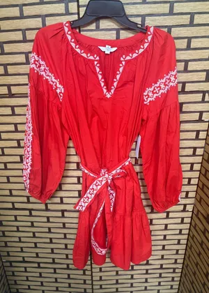 Time and tru red embroidered dress size medium thumbnail 1