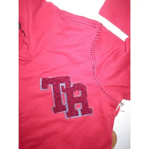 New Womens Designer True Religion Patch Hoodie Jacket Baseball Stitch Red XS NWT thumbnail 5