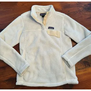 Patagonia Snap T Fleece Pullover Cream size small thumbnail 4