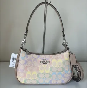 Coach Teri Shoulder Bag In Rainbow Signature Canvas thumbnail 1