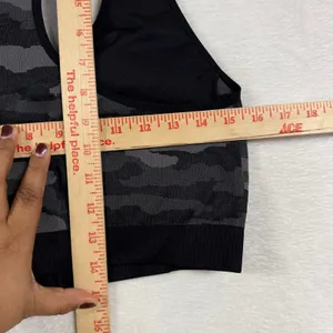 Avia XXXL Black Camo Zip Front Racerback Seamless Sports Bra‎ Running Yoga Hike thumbnail 7