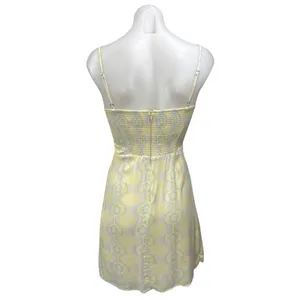 Aritzia Sun-Deh Yellow Floral Sleeveless Cami Camisole Mini A-line Dress Size XS thumbnail 4