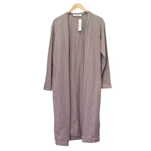 NWT Three Bird Nest Mocha Long Duster Cardigan Size Large 100% Cotton Open Front thumbnail 3