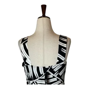 Nic+Zoe Abstract Print Sleeveless Dress‎ Women XS NWT Black White Stretch Knit thumbnail 6