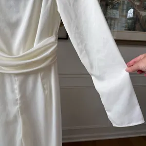 NWT PrettyLittleThing Ivory Satin High Neck Jumpsuit 6 thumbnail 5