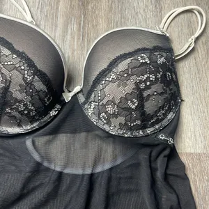Jessica Simpson Black Lace Sheer Babydoll Lingerie thumbnail 7