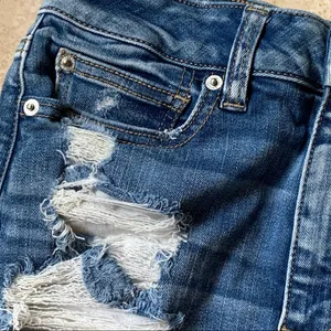American Eagle Distressed Stretch Denim Skirt 6 thumbnail 2