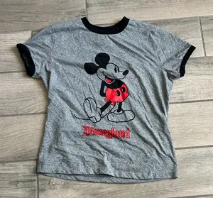 Disney Gray Tee with Red and Black Mickey Design thumbnail 1