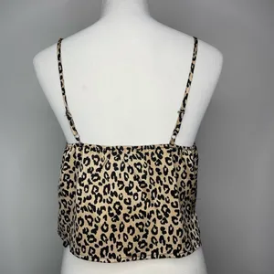 5/$25💜 Forever 21- Leopard Print Satin Cami Cowl Neck thumbnail 2