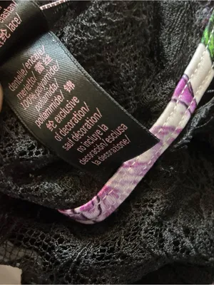 Victoria’s Secret camisole top satin floral lace trim and open back size large thumbnail 8
