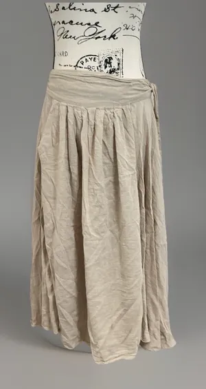Free People Maxi Skirt Gauze Beige Boho Bohemian Festival Flowy Sz L thumbnail 1