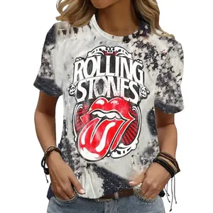 Tie Dye Rolling Stones Graphic Print T-shirt. New. Size 2X thumbnail 1