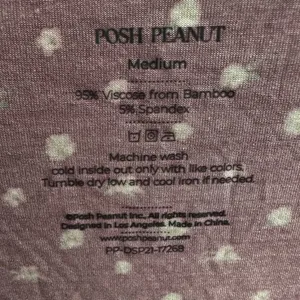 Posh Peanut Pajama Top Short Sleeve Bamboo Dainty Floral Sleep Loungewear NWT thumbnail 6