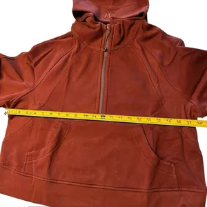 Lululemon Women’s M/L Scuba Oversized Half Zip Hoodie Date Brown Comfy‎ Cozy New thumbnail 11