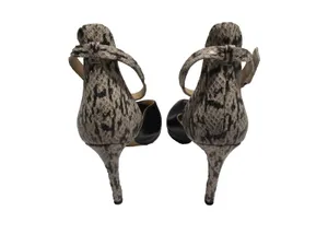 Franco Sarto Mali Snakeskin Black Heels Women’s Size 8 Ankle Strap Dress Shoes thumbnail 5