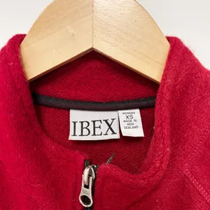 IBEX Red Merino Wool Vest Sz XS thumbnail 2