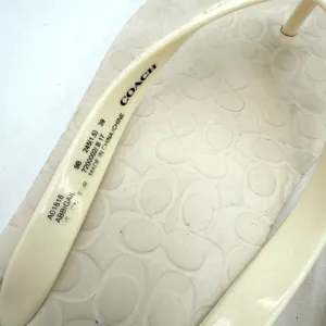 Coach Women's White Abbigail Flip Flop Thong Sandals Size 9 thumbnail 7