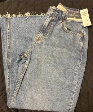 Abercrombie & Fitch Curve Love High Rise Wide Leg Jeans thumbnail 1