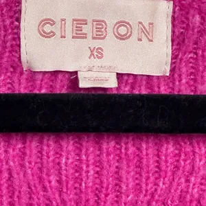 Ciebon Oversized Pink Embroidered‎ Sweater Dreamcore Cozy Preppy V Neck Size XS thumbnail 3