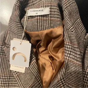 Commense valor plaid oversized overcoat NEW XS Brown thumbnail 10