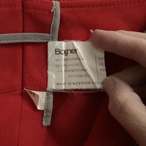 Vintage Bogner Ski Pants Wide Leg Stirrup‎ Red Wool Women's 6 READ thumbnail 10