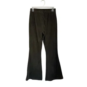 Aerie Groove ON Velour High Waisted Flare Pant Pull ON Ribbed Army‎ Green Size S thumbnail 2