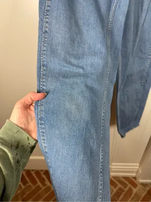 Whistles Denim Barrel Leg Cropped Jeans In Blue Women's Size 28 fall autumn thumbnail 2