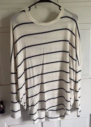 Francesca's Rosie French stripped shirt thumbnail 1