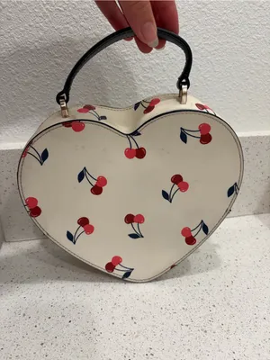 Kate Spade New York Love Shack Cherry Heart Handle Bag- Cream Heart Cherries thumbnail 8