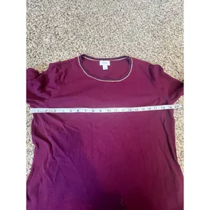 Old‎ Navy Womens Burgundy Long Sleeve Crew Neck Sweater Size L Ribbed Trim thumbnail 4