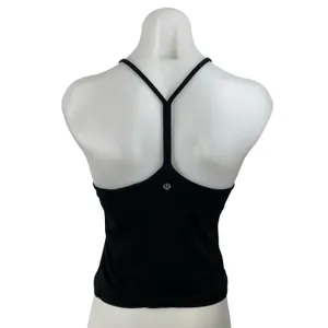 Lululemon Womens Black Sleeveless Racerback Yoga Running Athletic Tank Top Sz 28 thumbnail 4