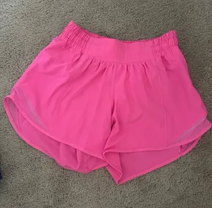 lululemon athletica Women's Bright Pink Layered Running Shorts thumbnail 1