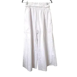 AZURA‎ Wide Leg Crop Top Cotton Set White Medium thumbnail 6