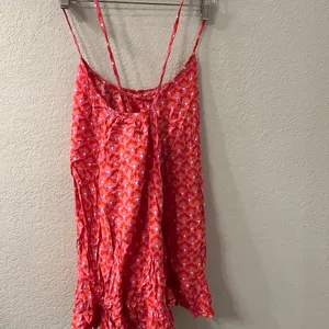 Mele Beach swimsuit cover‎ up. Free size. One size. Pink eyelet with pompoms. thumbnail 2