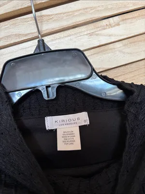Kirious Black Textured Knit Long Sleeve Top Small thumbnail 3