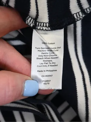 Talbots Women's M Navy Blue White Nautical Stripe Sheath Mini Dress thumbnail 8