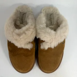 Koolaburra by UGG 8 Scuffette Slippers Mule Suede Faux Fur Lining Chestnut Brown thumbnail 6