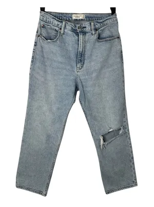 Abercrombie & Fitch Size 30/10 Women The Ankle Straight Ultra Hi Rise Jeans Blue thumbnail 1