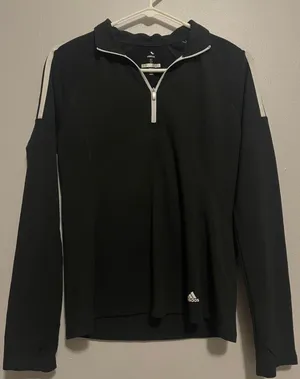 Adidas Black Quarter Zip thumbnail 1