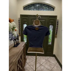 NWT Abercrombie & Fitch "Chance or Faith" Blue Corset Style Crop Top – Size Smal thumbnail 7
