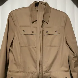 Gallery tan button, belted raincoat type coat thumbnail 3