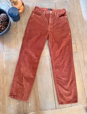 Silver Jeans Highly Desirable Straight Corduroy Pants in Burnt Orange‎ Size 27 thumbnail 1