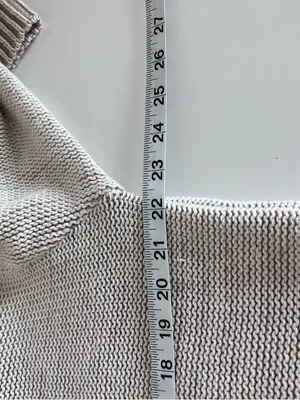 American Eagle AE V-Neck‎ Pullover Sweater Cream Cotton thumbnail 8