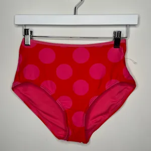 Kate Spade New York Red & Pink High Waist Bikini Bottom Size Small thumbnail 2
