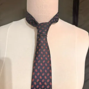 Bert Pulitzer Silk Men's Tie Blue Multicolor Geometric Vintage Classic Office thumbnail 2