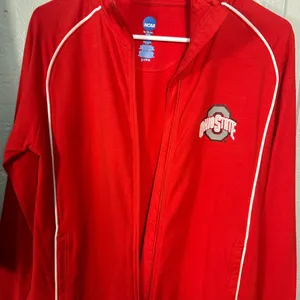 NCAA Ohio State Red Full Zip Long Sleeve Lightweight Jacket Size Small EUC thumbnail 5