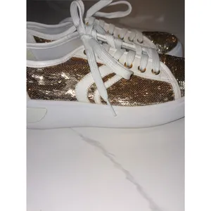 GEOX gold glitter leather sneakers 8 thumbnail 4