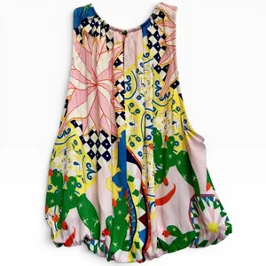 Anthropologie SET Pink Cactus Print Balloon Crop Top Wide‎ Leg Pants Set XS NWT thumbnail 7